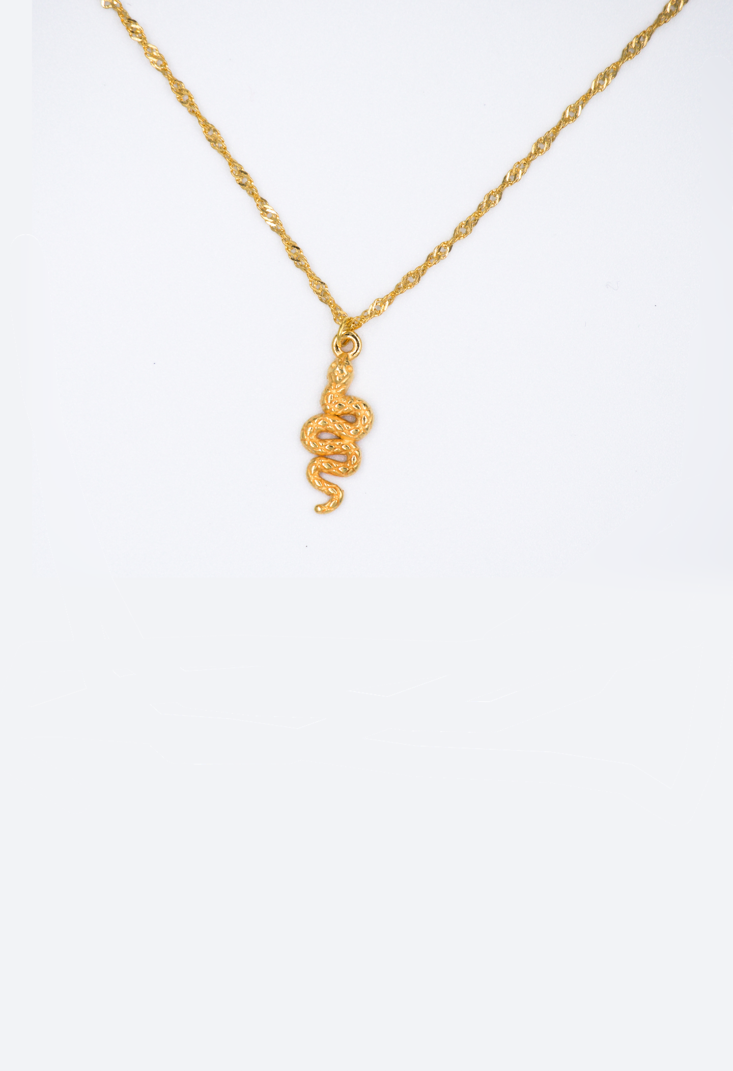Keizer Luipaard Alfabet Ketting goud met slang hanger - Handgemaakte ketting - Floritzi
