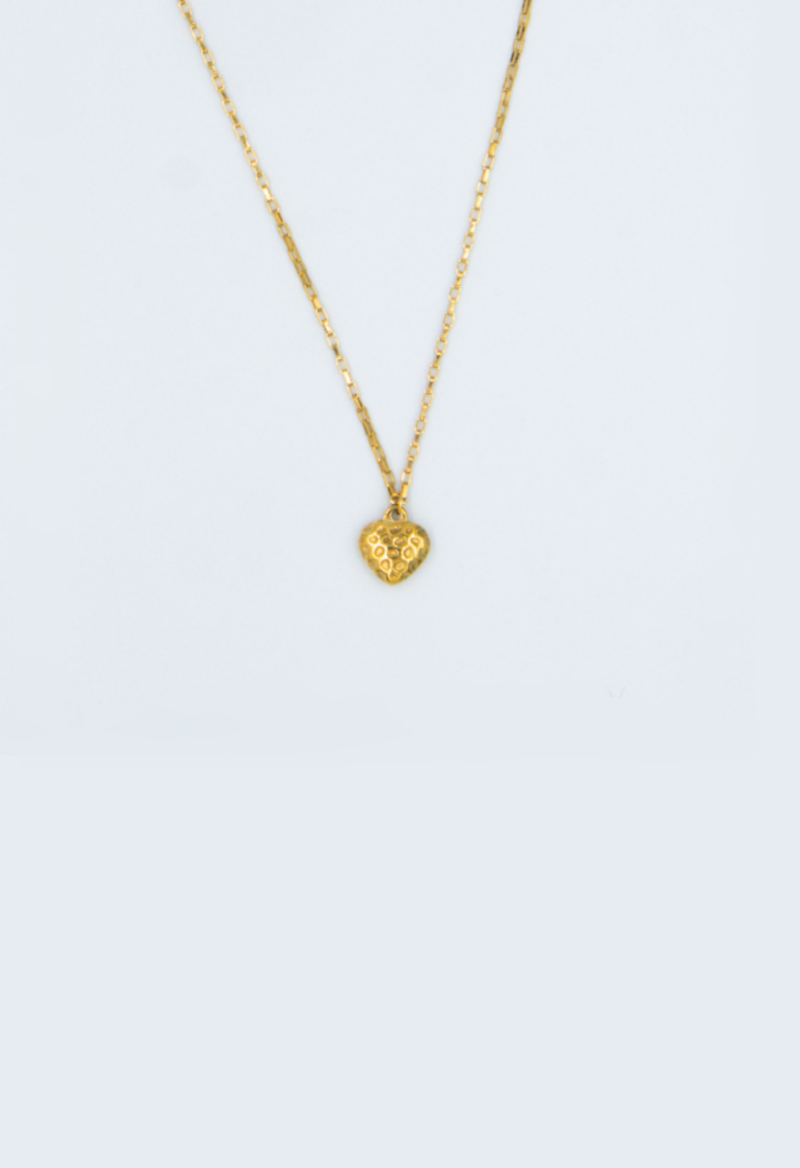 Gouden stainless steel ketting met een panterprint hartje