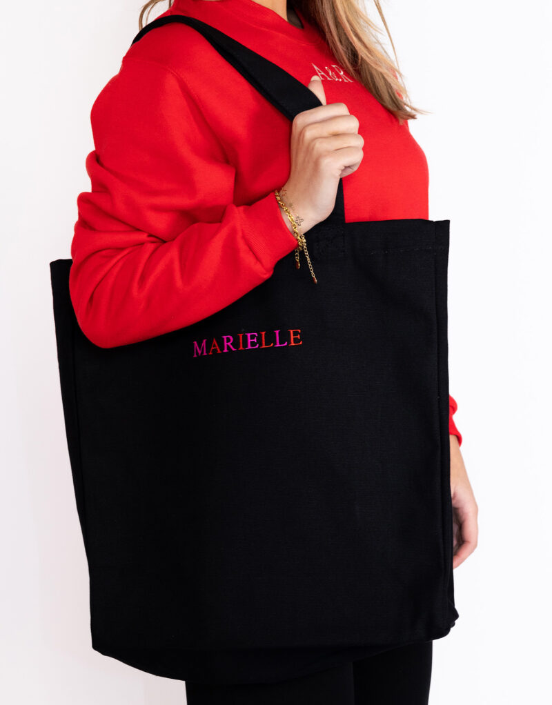 Gepersonaliseerde canvas tas met naam