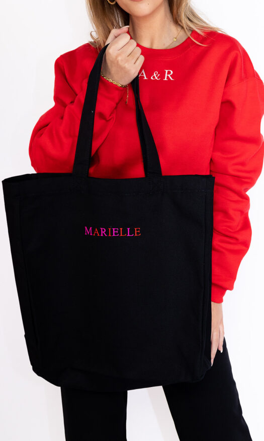 Gepersonaliseerde canvas tas met naam