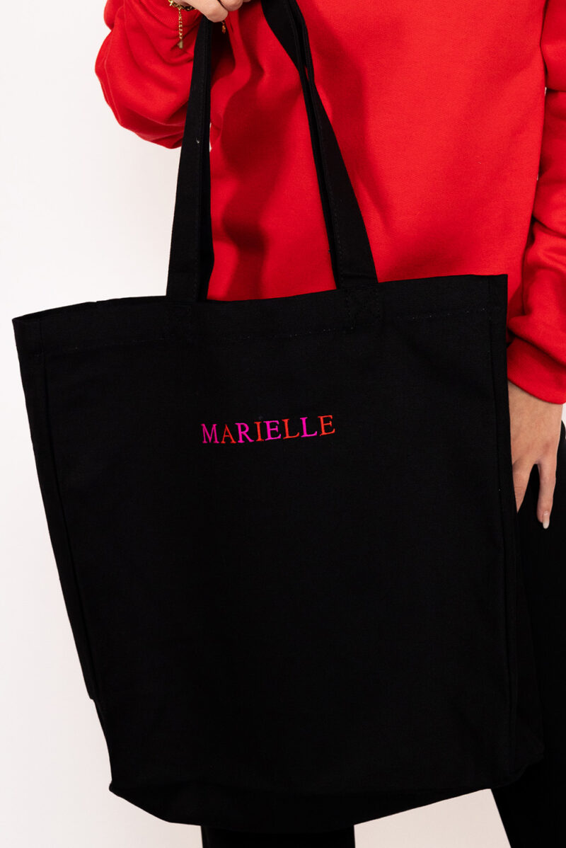 Gepersonaliseerde canvas tas met naam