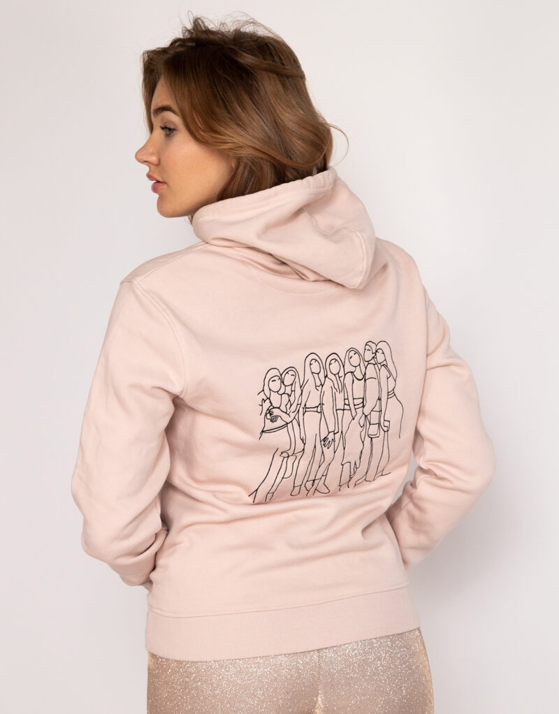 Gepersonaliseerde hoodie lijntekening van je eigen foto