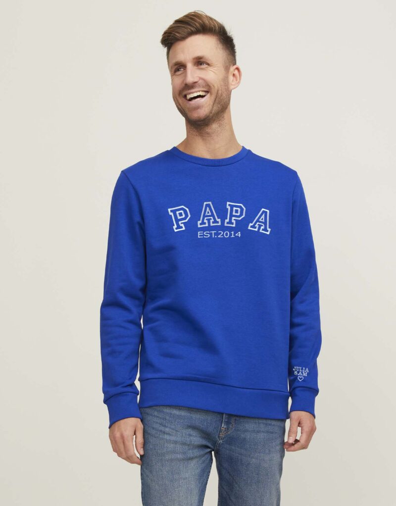 Vaderdag Papa trui met naam & geboortejaar - Afbeelding 2